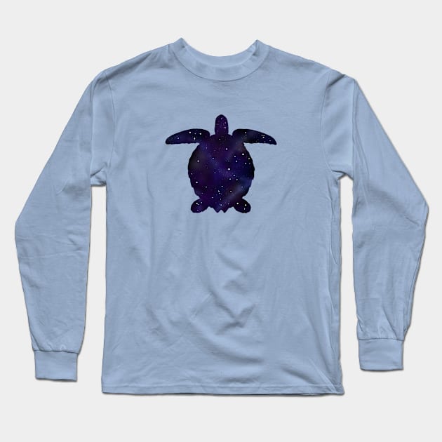 Spaced Sea Turtle Long Sleeve T-Shirt by DashingGecko